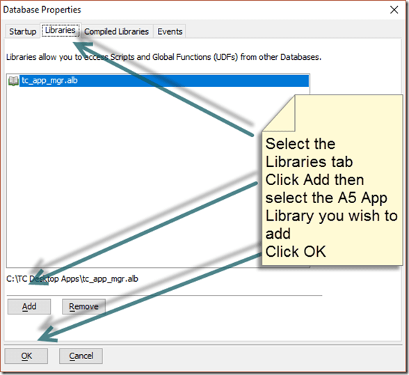 Database Properties Dialog
